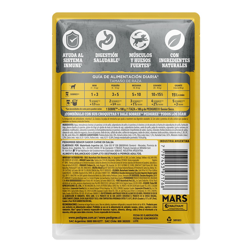 SOBRES™ Senior En Salsa Sabor Carne 100 g