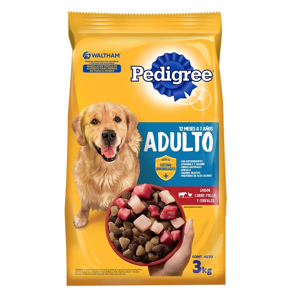 PEDIGREE® Croquetas Adulto Sabor Carne, Pollo Y Cereales