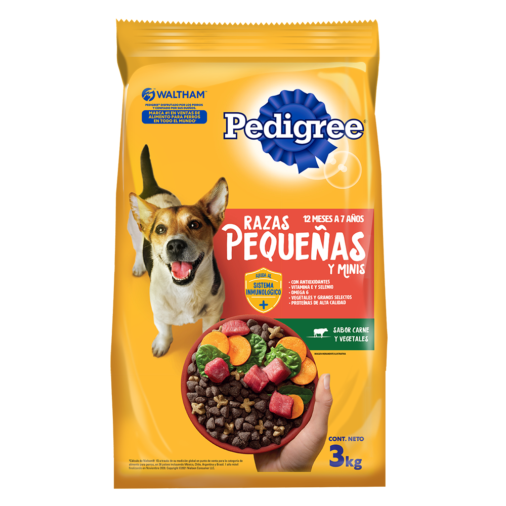 PEDIGREE® Adulto Razas Pequeñas Sabor Carne Y Vegetales